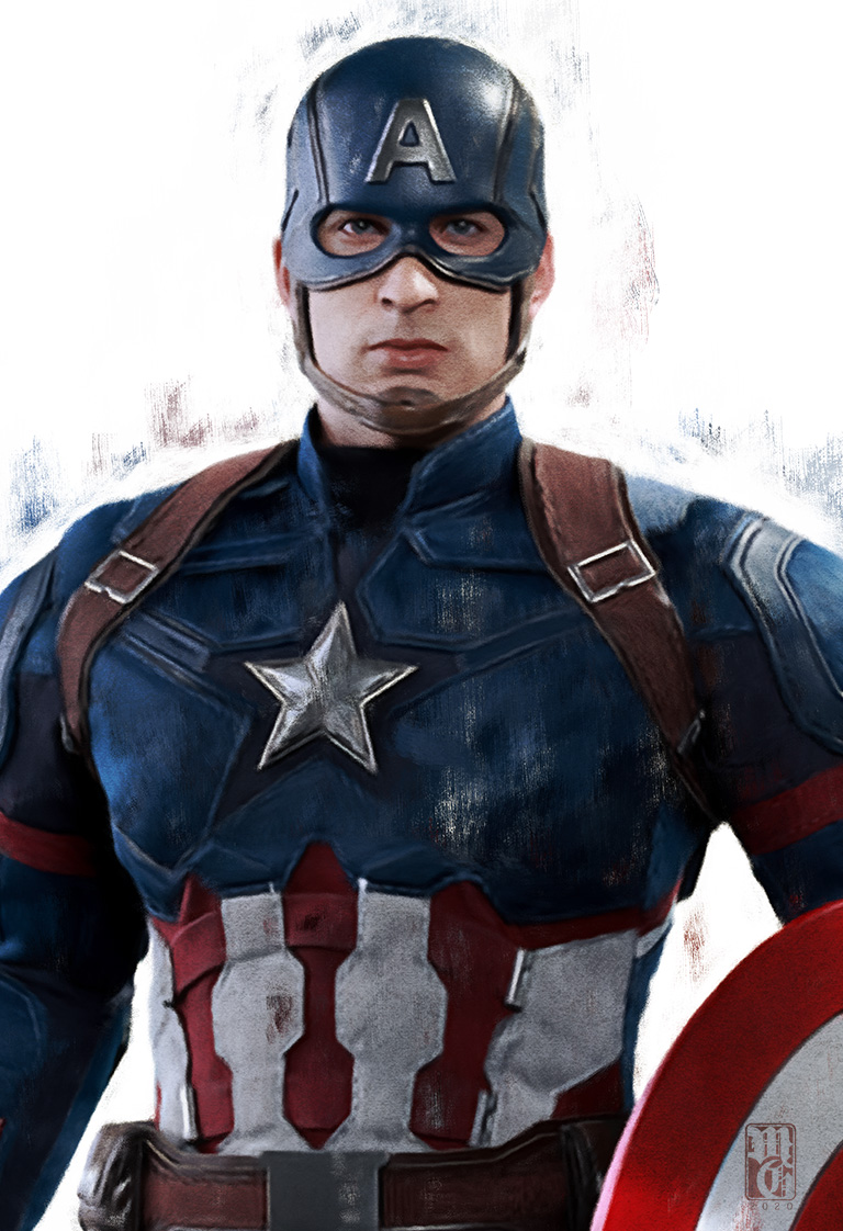Captain America illustration (detail)