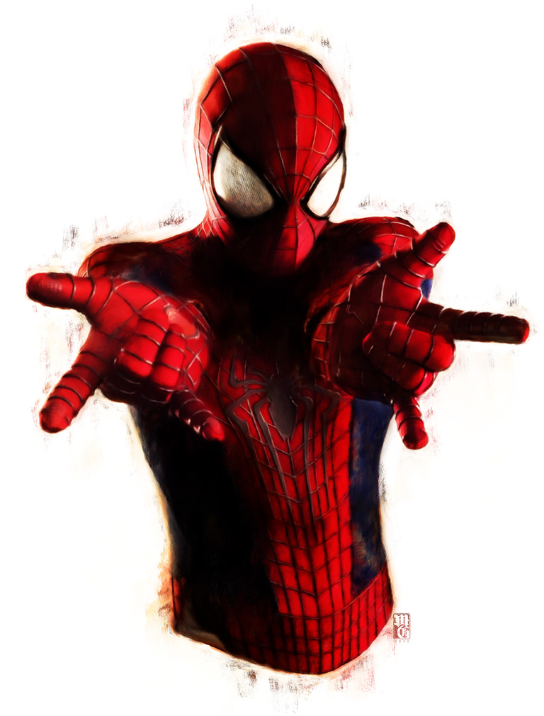 Sketch portrait of Spider-Man