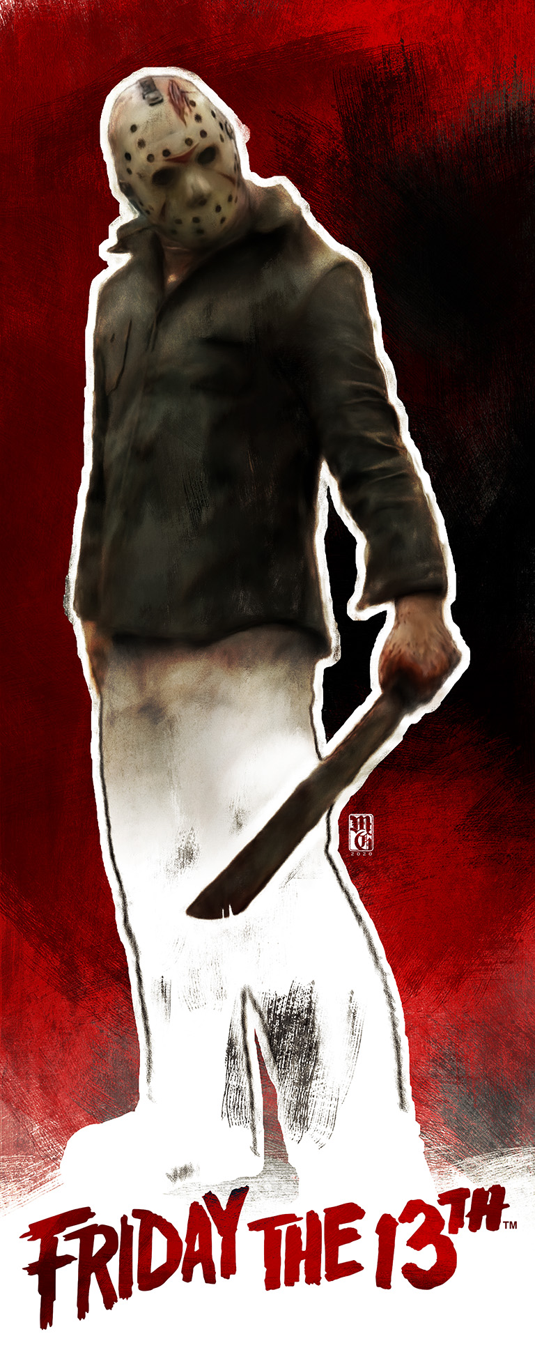 Sketch of Jason Voorhees from "Friday the 13th" movie series