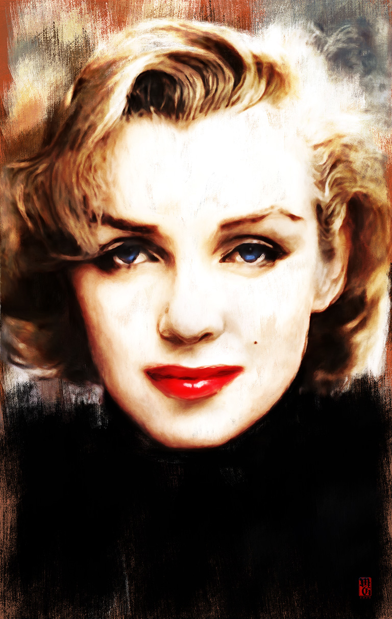 Sketch of Norma Jean Baker, more commonly known as Marilyn Monroe