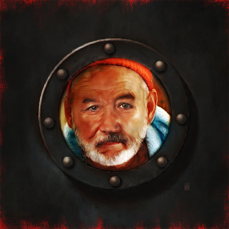 Full-frame illustration of Bill Murray