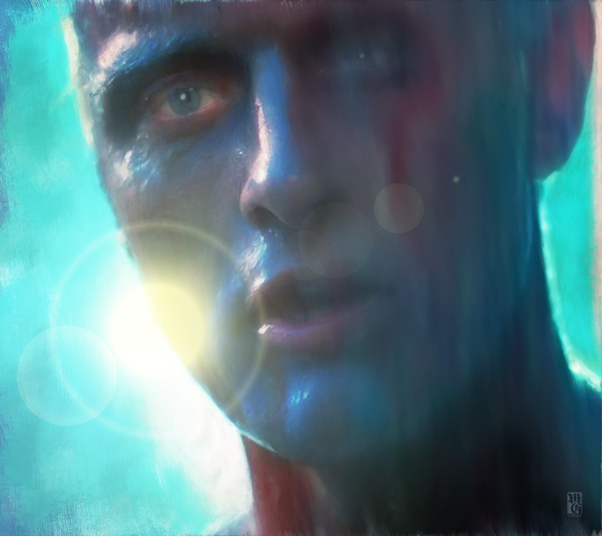 Roy Batty portrait with effects