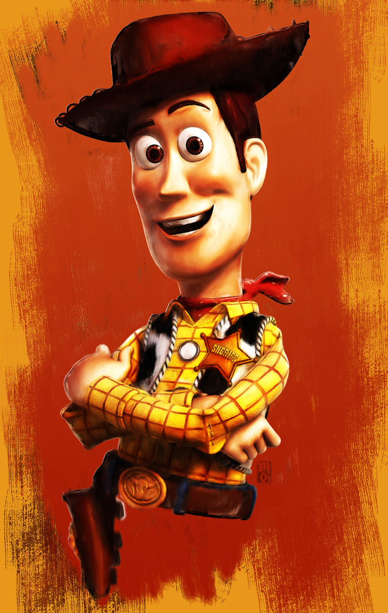 Portrait of Sheriff Woody from Disney • Pixar's "Toy Story" film series