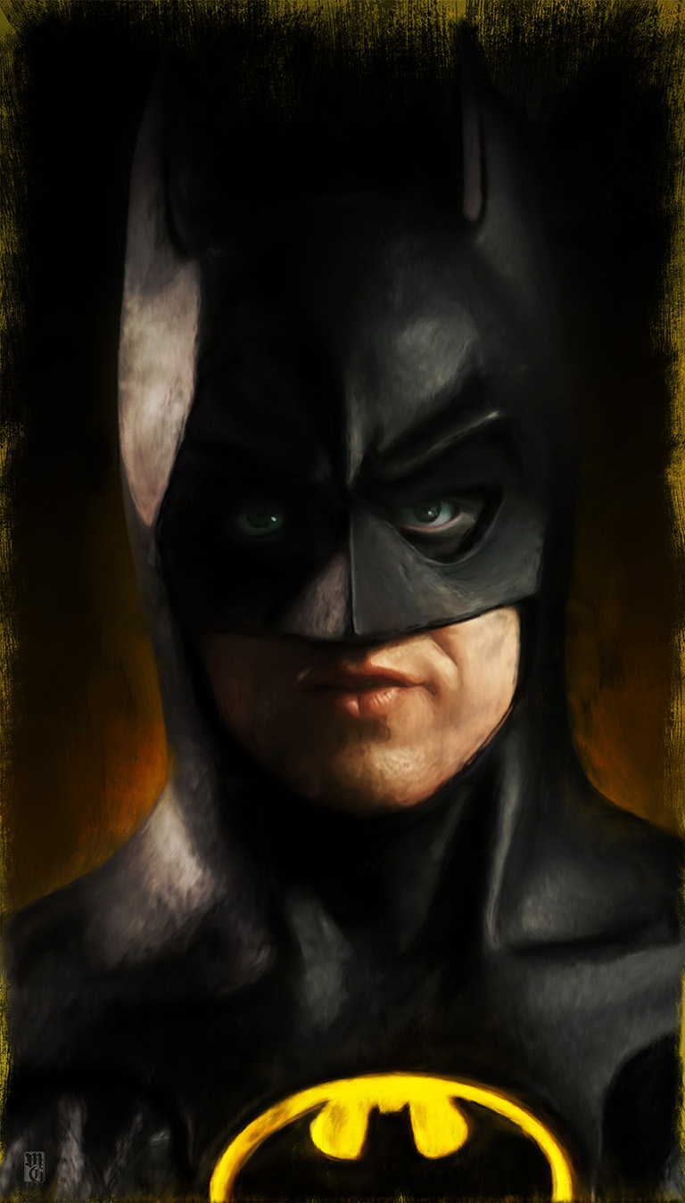Portrait of Michael Keaton as Batman