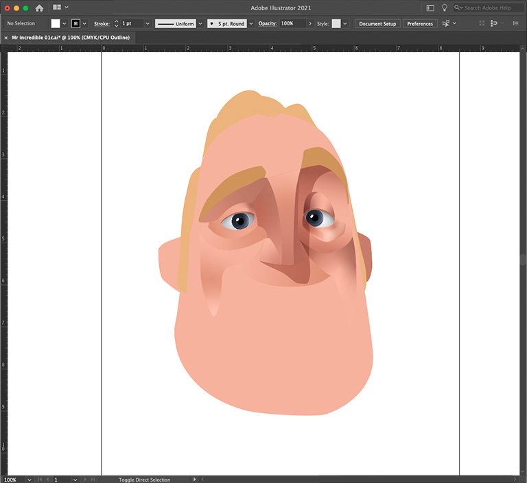 Bob Parr in Adobe Illustrator