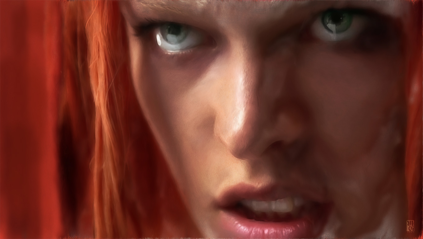 Portrait of Leeloo from "The Fifth Element"