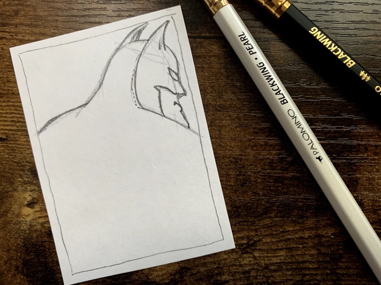 Pencil sketch of Batman 