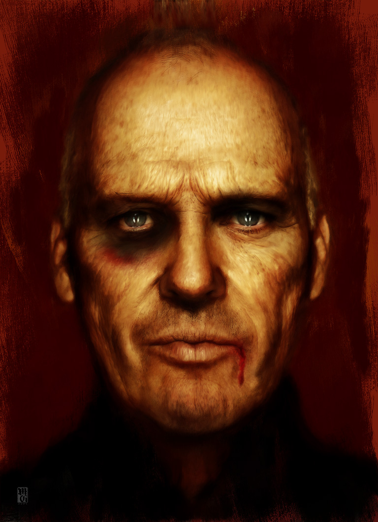 Portrait of Michael Keaton as Old Bat Man, Bruce Wayne