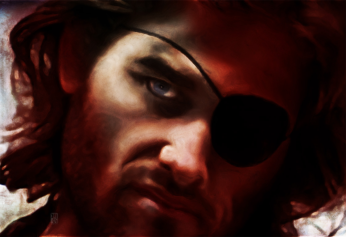 Portrait of Kurt Russell as Snake Plissken, alternate version