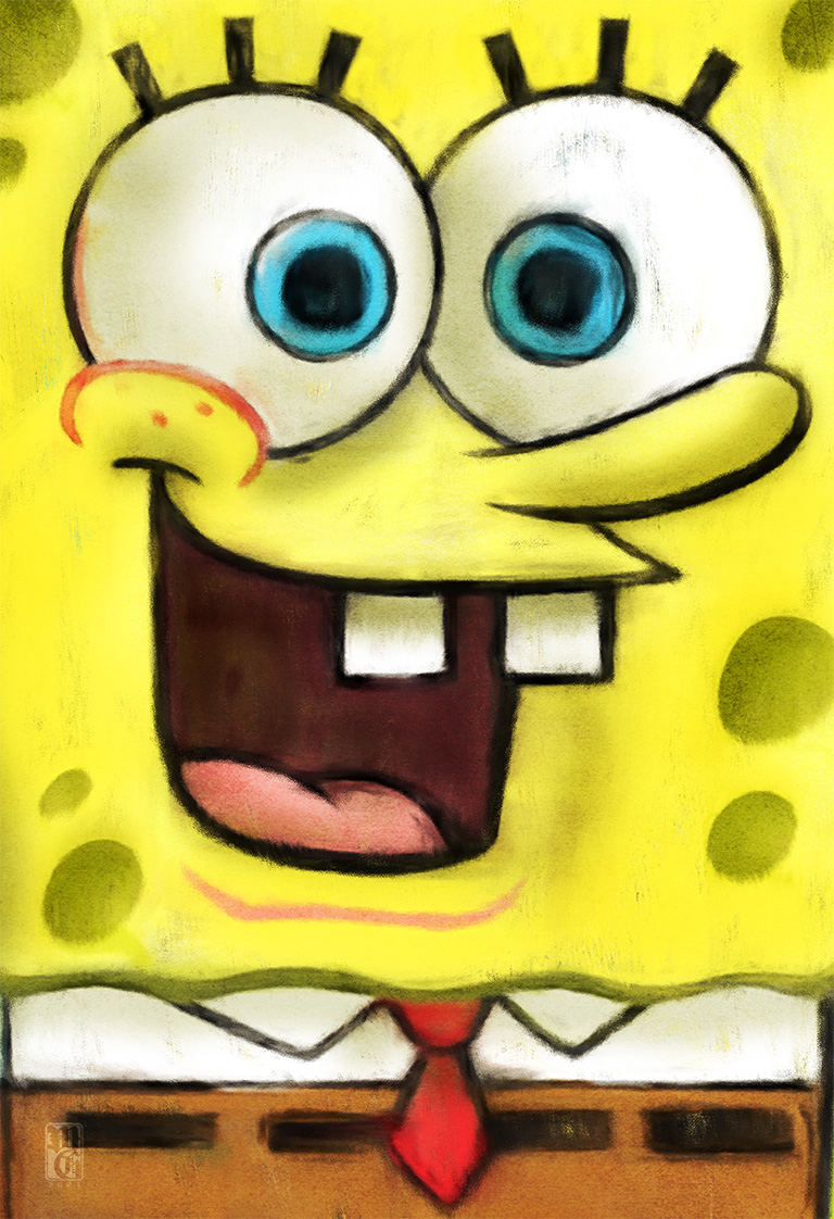 Warmup sketch of Spongebob Squarepants