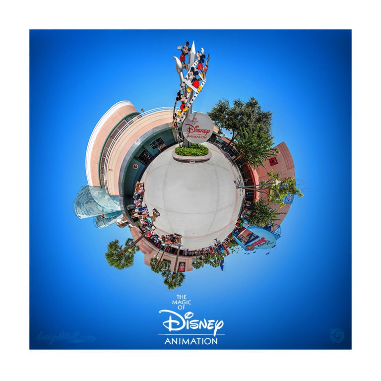 Tiny planet of the Magic of Disney Animation attraction in the Disney Hollywood Studios