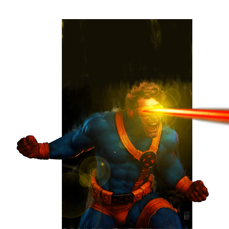 Cyclops comic book cover layout