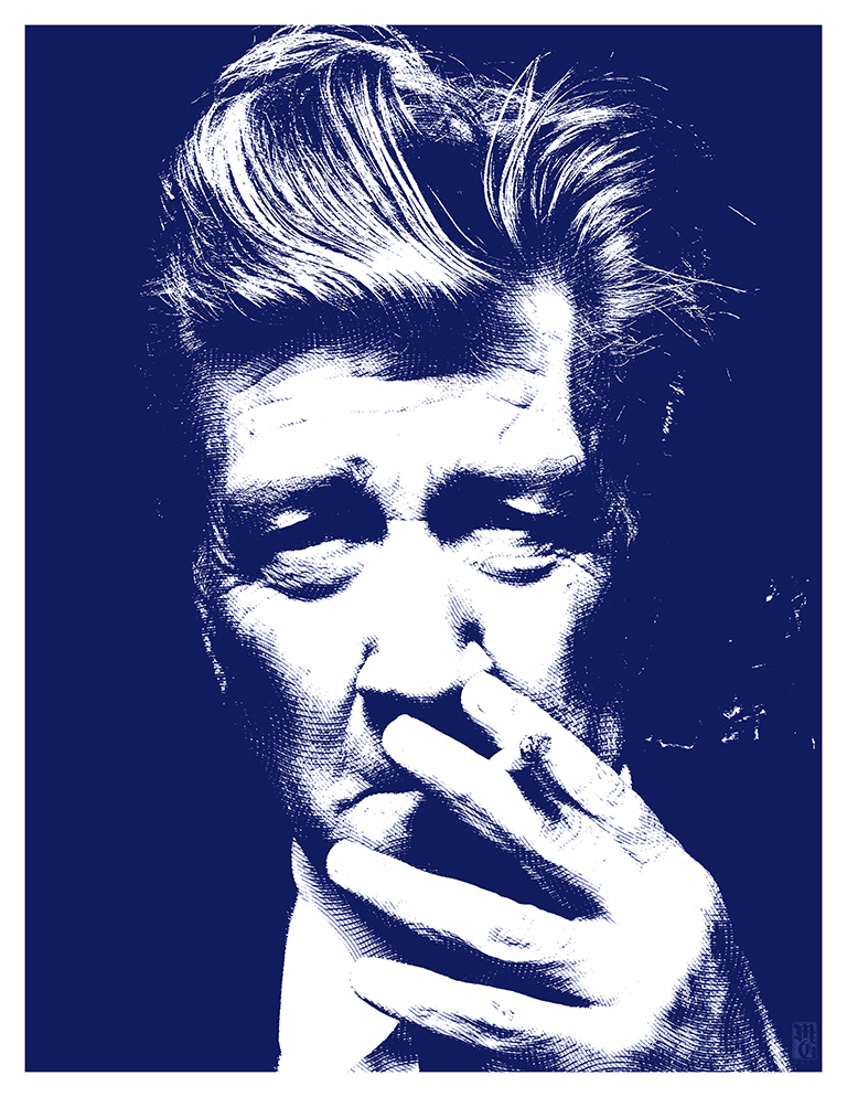 Engraving test of the film maker David Lynch