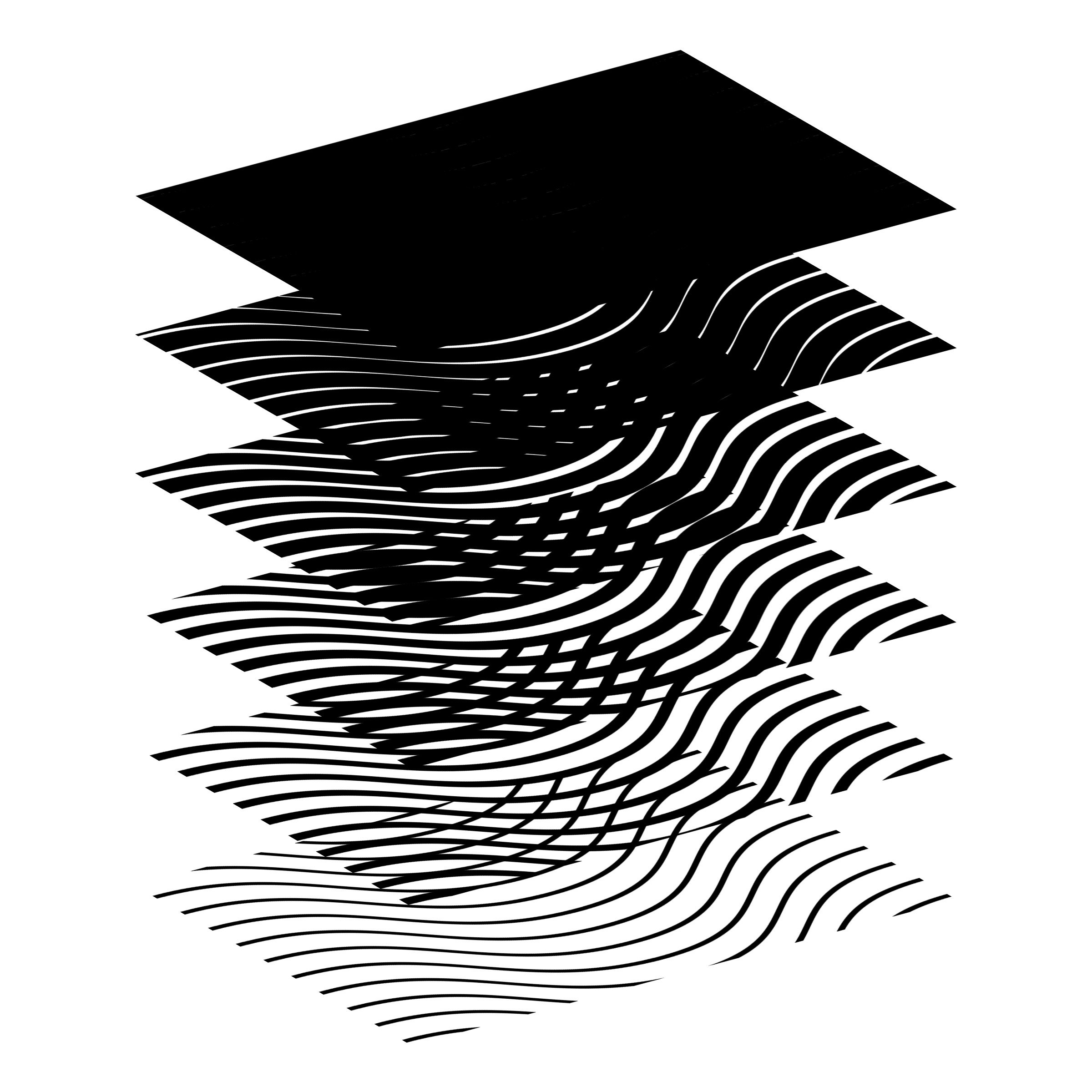 Visual representation of the layering of patterns