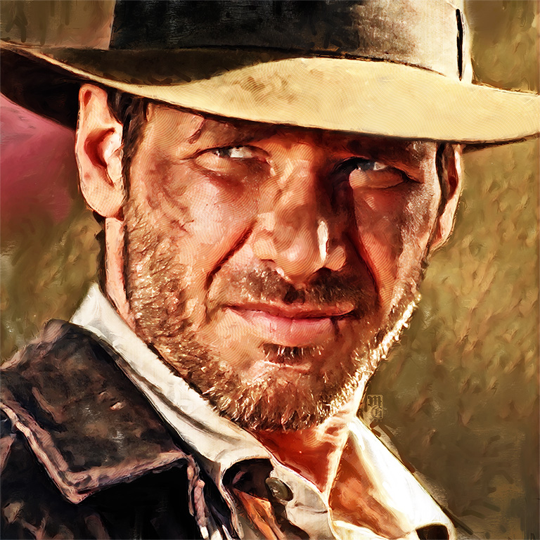 Final portrait of Harrison Ford as Indiana Jones