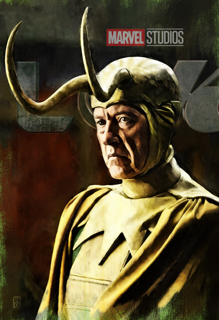 Portrait of Richard E. Grant as a Loki variant