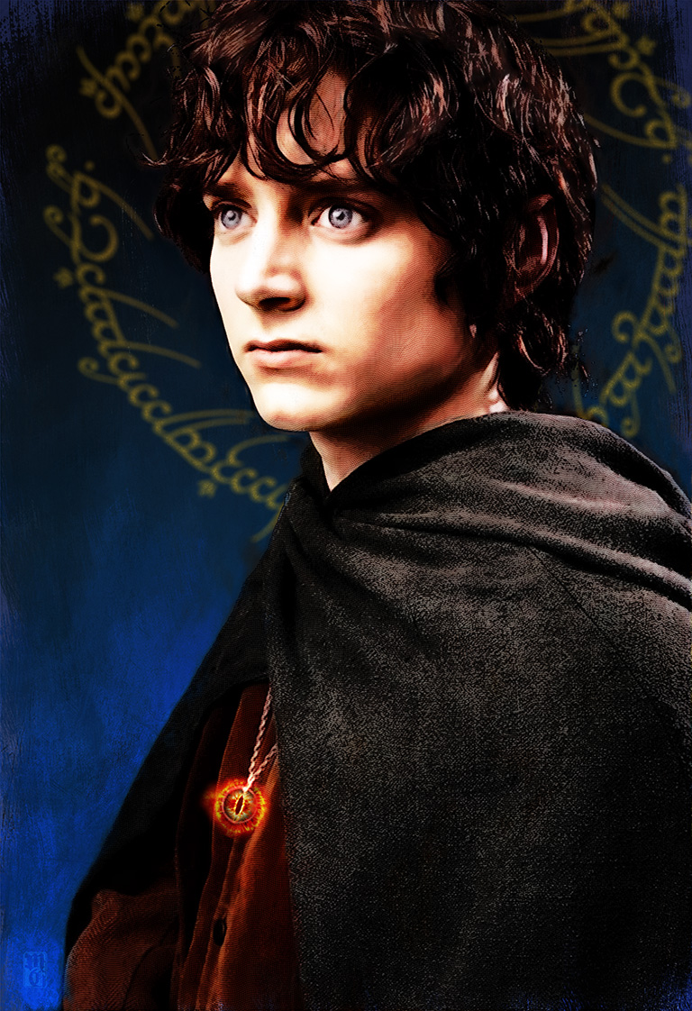 Alternate version of portrait of Elijah Wood as Frodo Baggins