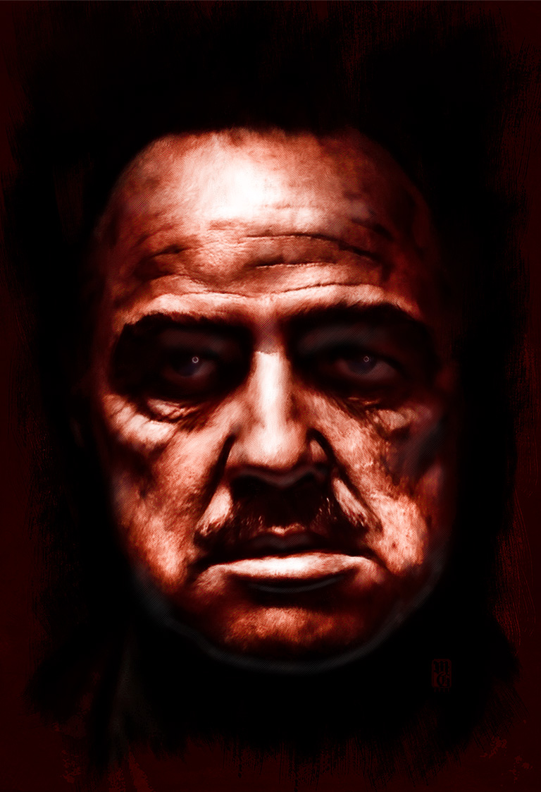 Portrait of Marlon Brando as Don Corleone