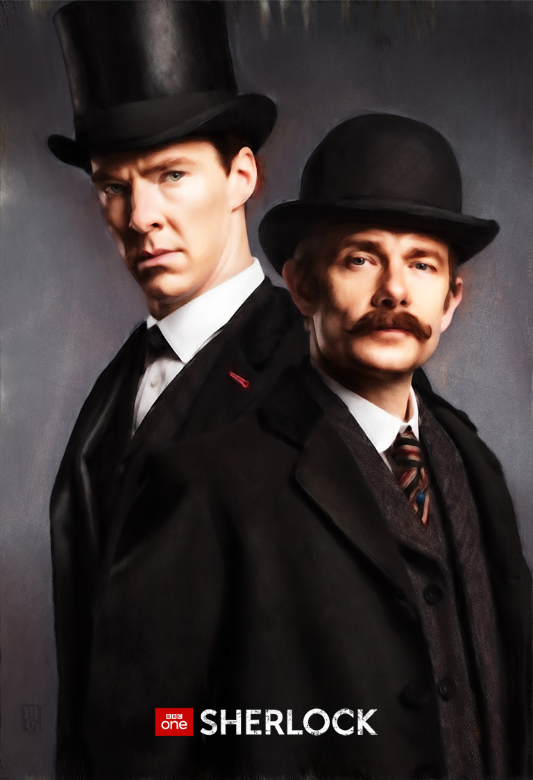 Alternative movie poster for the BBC One series "Sherlock"