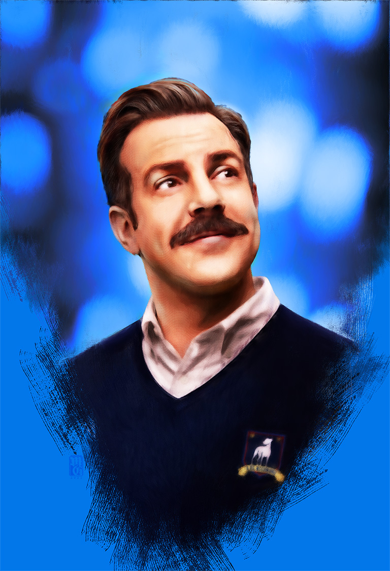 Portrait of Jason Sudeikis as Ted Lasso