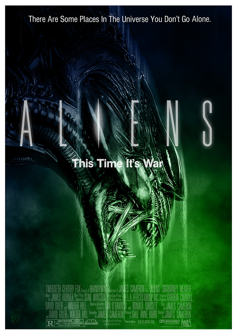 "Aliens" alternative movie poster for the #TerrorTwos collaborative