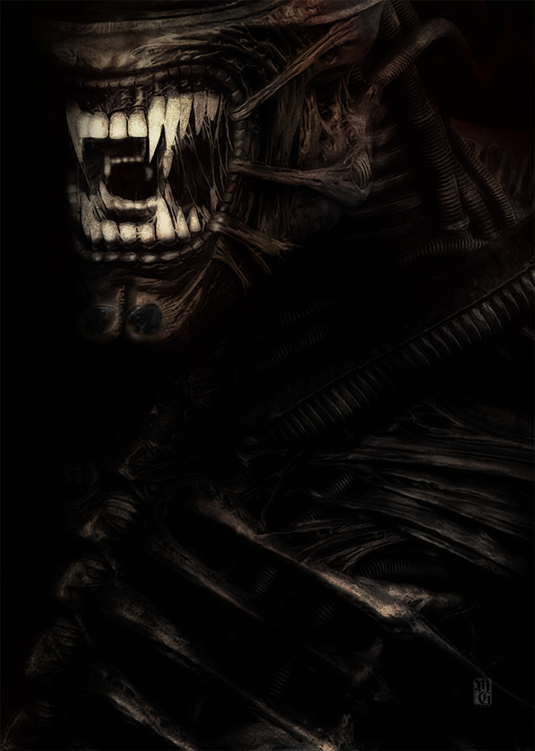 Portrait of a Xenomorph from Aliens