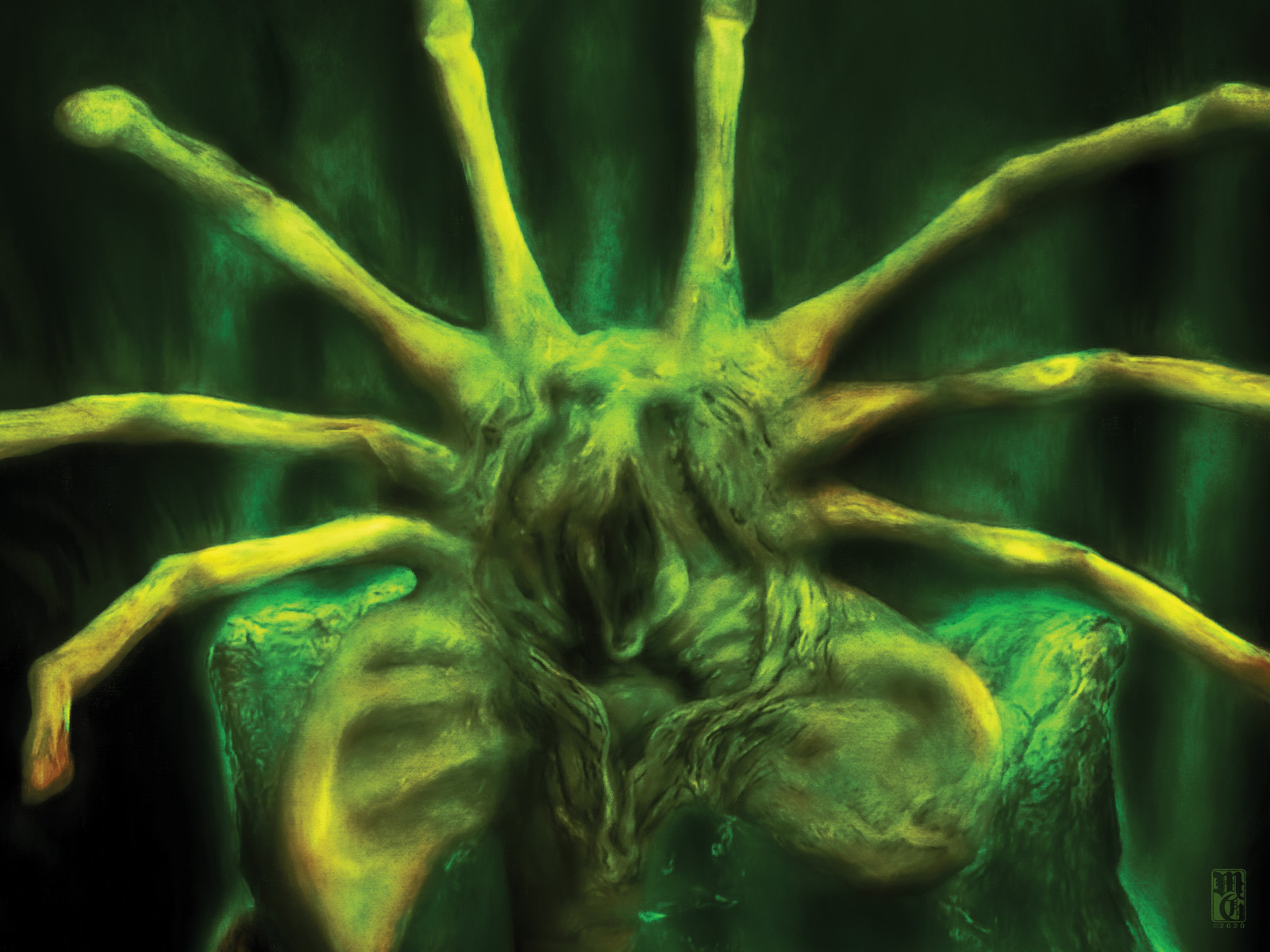 Detail of facehugger from Aliens