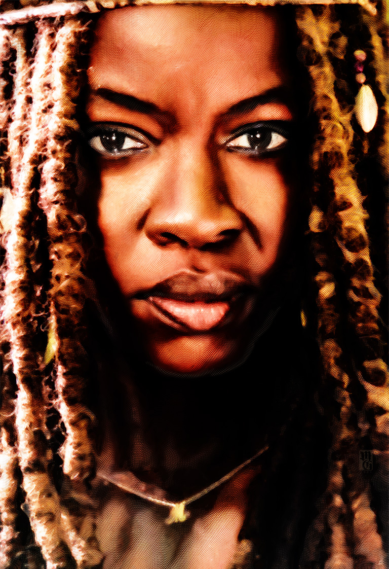 Portrait of Danai Gurira as Michonne from AMC's "The Walking Dead"