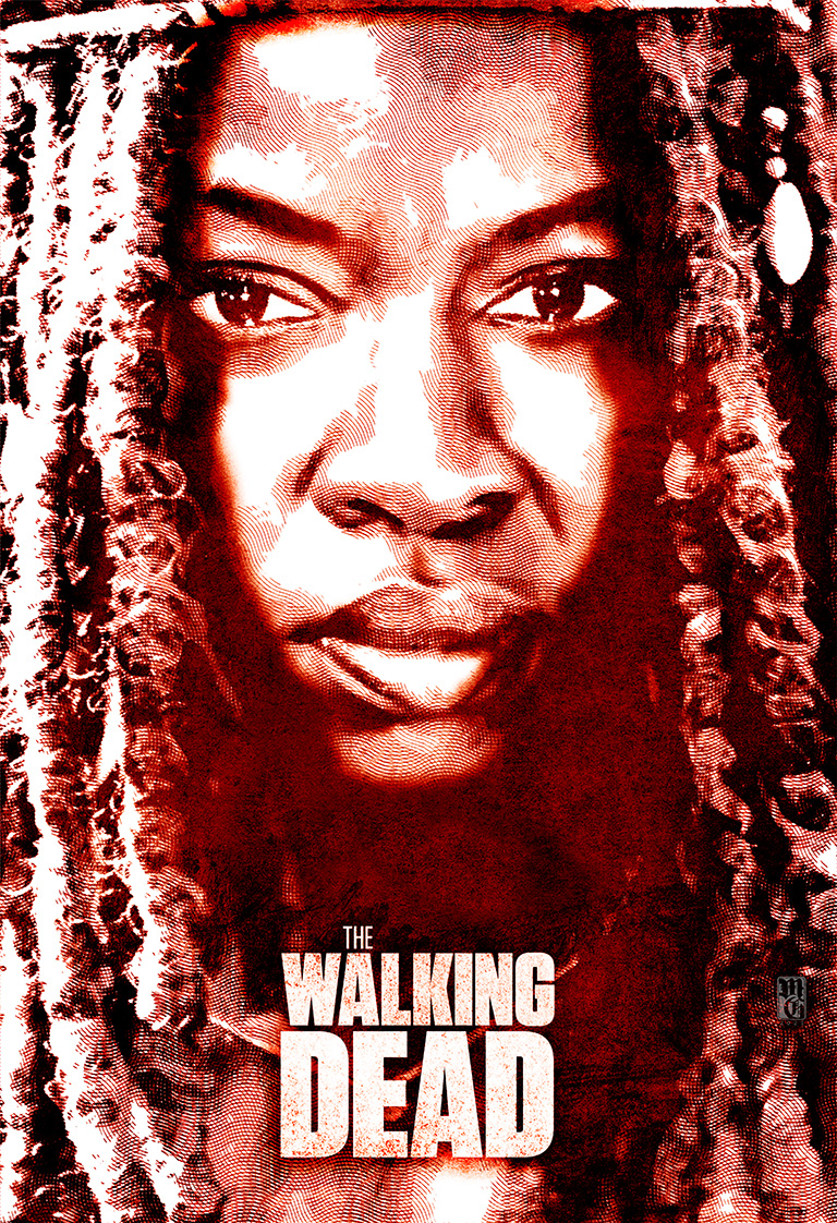 Weathered single-color alternative poster for "The Walking Dead" on AMCTV