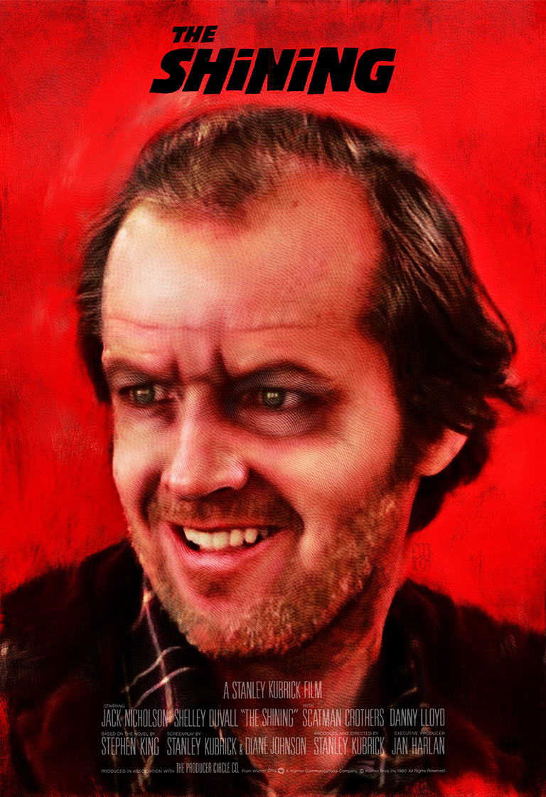 Alternative movie poster design for Stanley Kubrick's adaptation of "The Shining" by Steven King