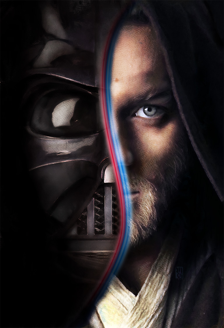 Alternative version of Obi-Wan Kenobi and Darth Vader