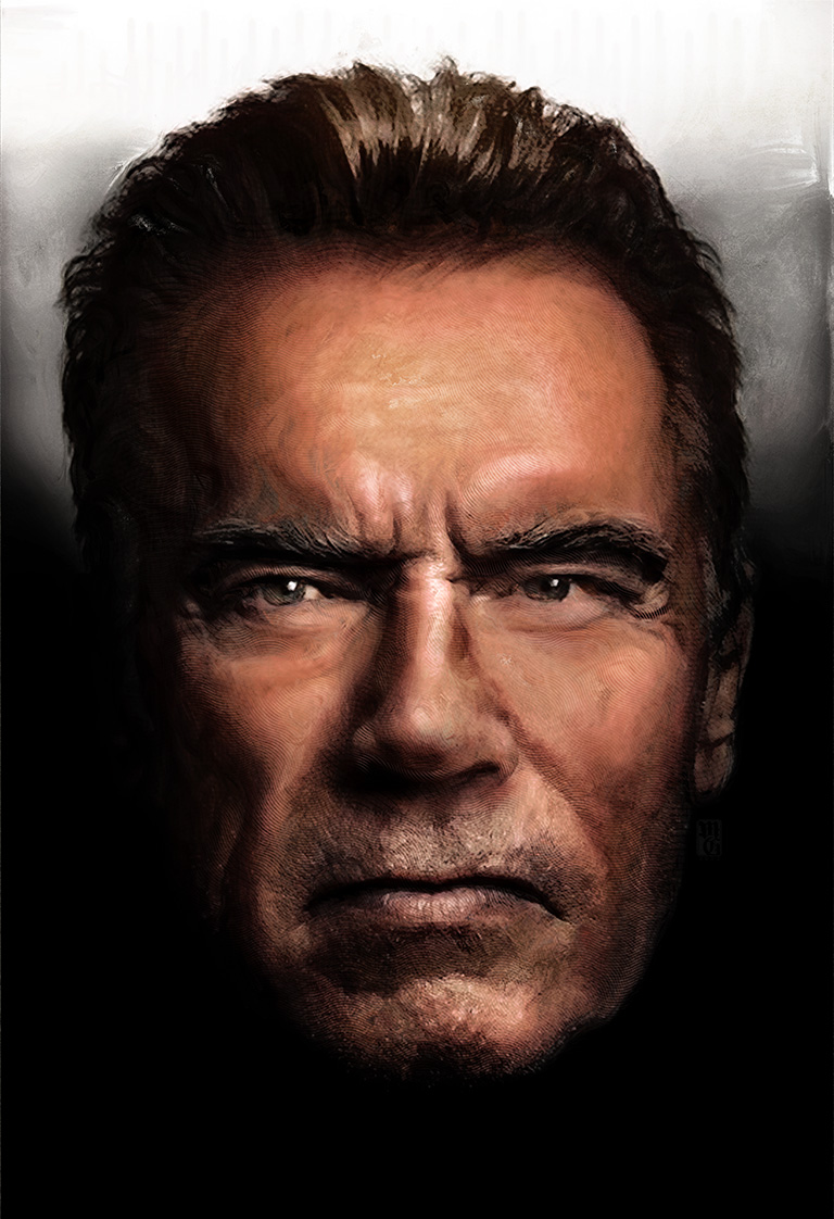 Portrait of Arnold Shcwarzenegger