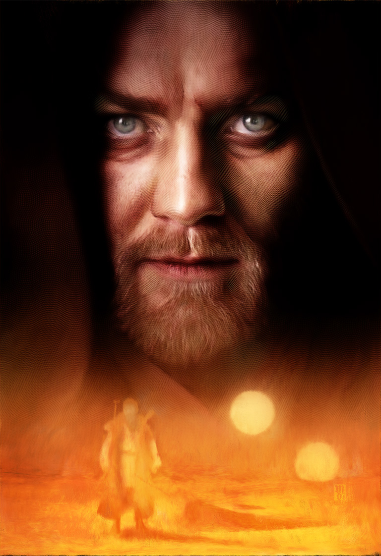 Portrait of Ewan McGregor as Obi Wan Kenobi