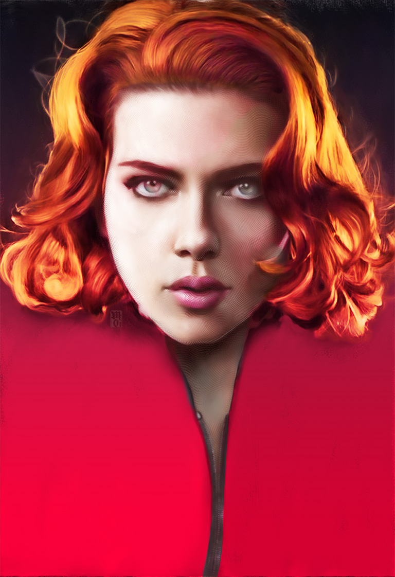 Portrait of Scarlett Johansson as Natalia Romanova
