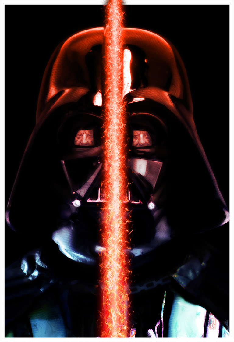 Illustration of Darth Vader and Obi-Wan Kenobi's last battle