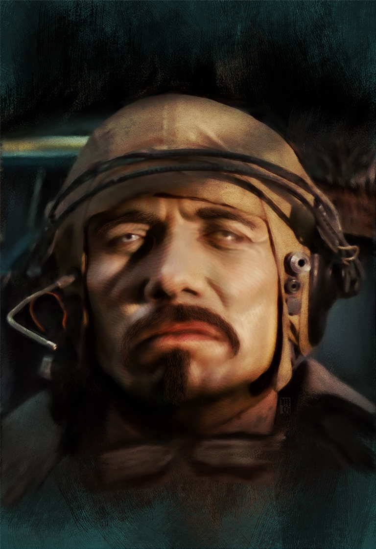 Portrait of Edward James Olmos as Gaff, from "Blade Runner"