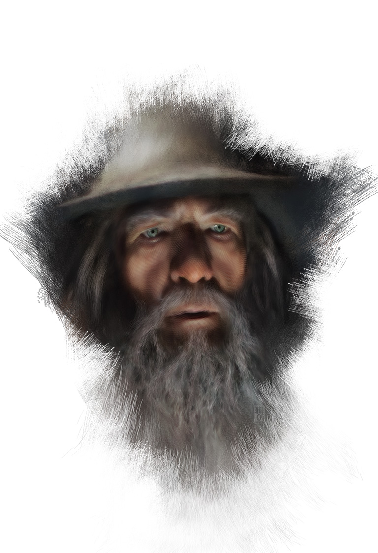 Portrait of Sir Ian McKellen as Gandalf