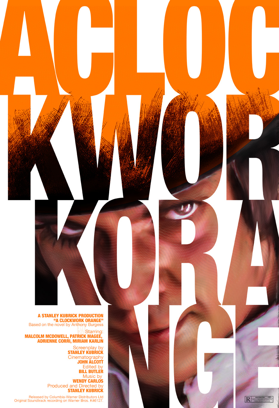 Alternative movie poster for Stanley Kubrick's "A Clockwork Orange"