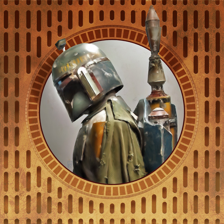 Portrait of Boba Fett, the bounty hunter