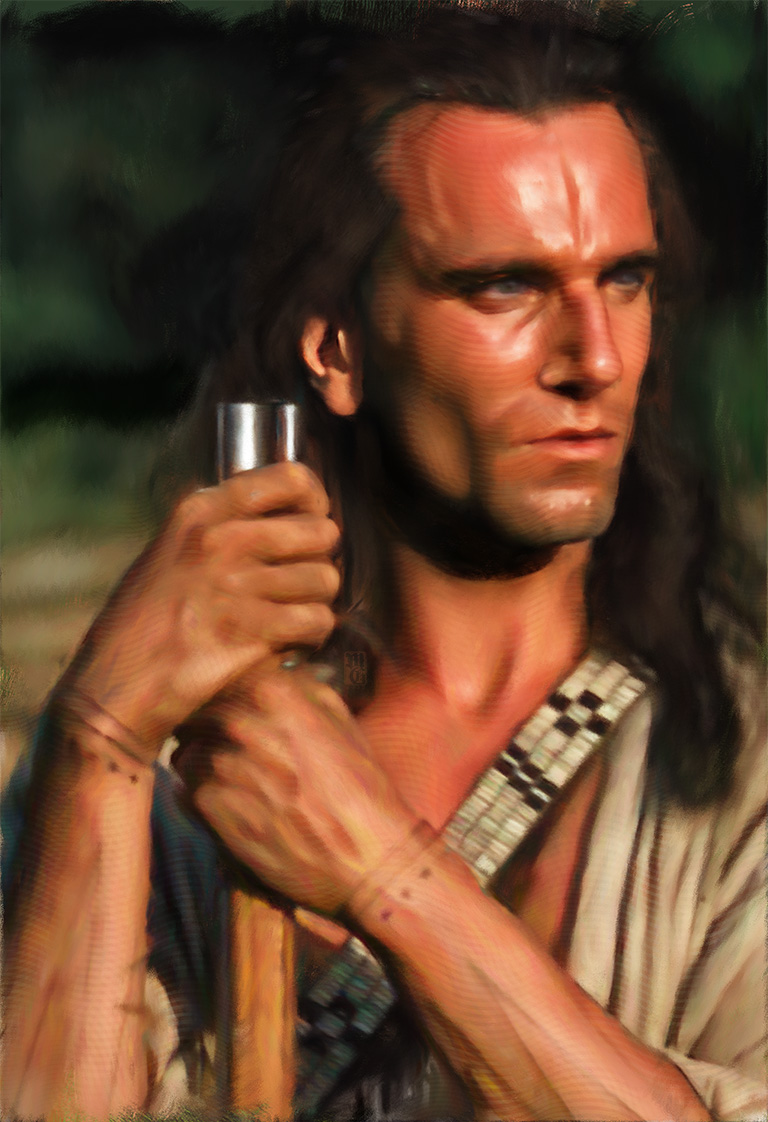 Portrait of Daniel Day-Lewis as Hawkeye