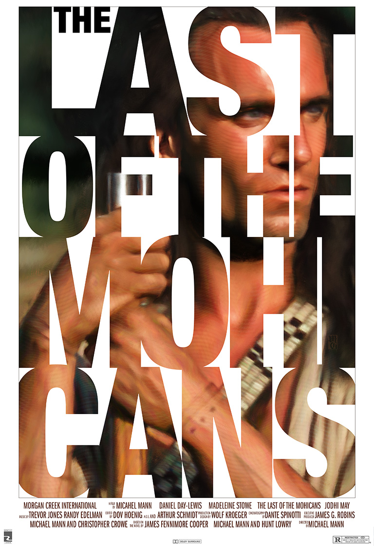 Alternative movie poster for "The Last of the Mohicans"