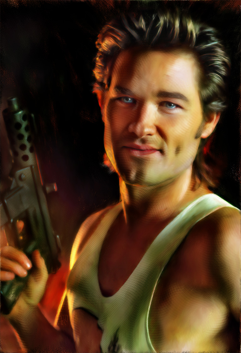 Portrait of Kurt Russell as Jack Burton