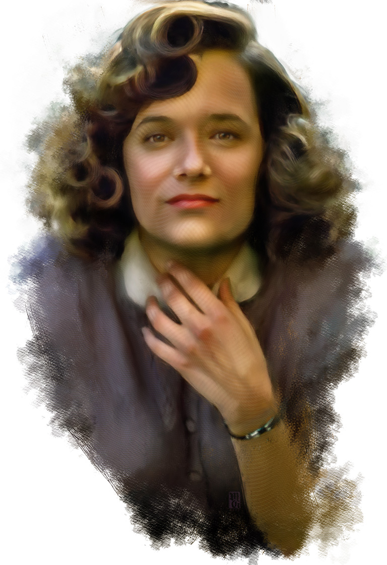 Portrait of Lea Thompson as Lorraine Baines from "Back to the Future"