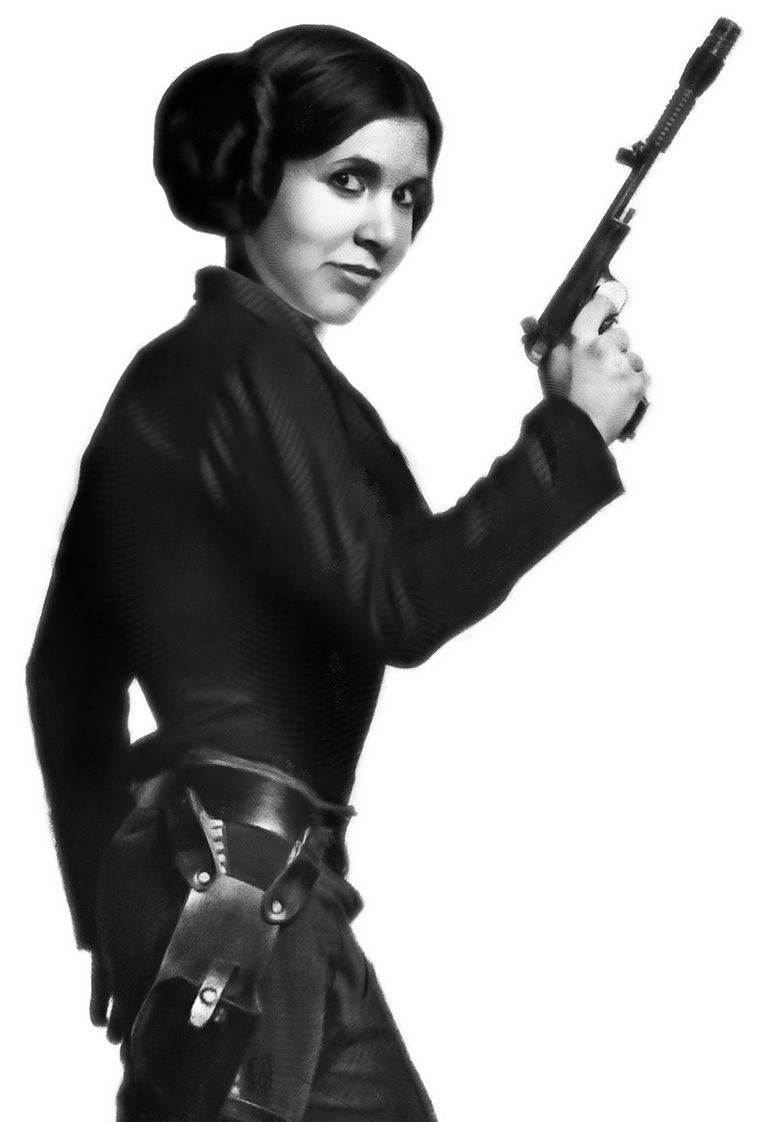 Leia 24d 768 Portrait of Carrie Fisher as Leia Skywalker