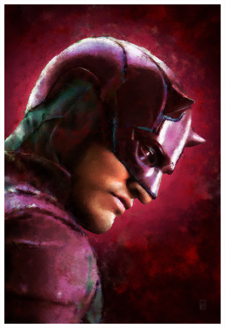 Daredevil Portrait of Charlie Cox as Matt Murdoch, also known as Daredevil
