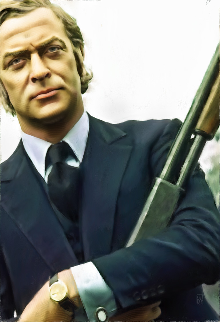Jack Carter 01c 768 Portrait of Michael Caine as Jack Carter, from "Get Carter".