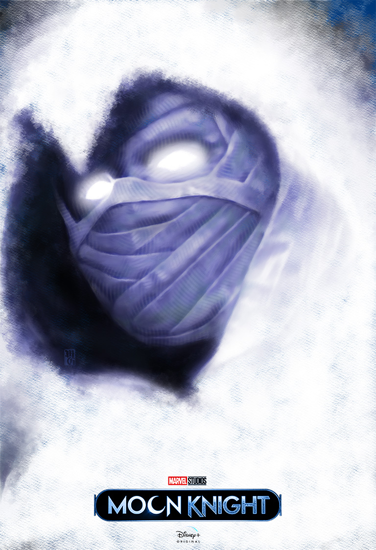 Alternative movie poster for Marvel Studios "Moon Knight", a Disney+ Original series.
